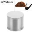 Silver 40mm Zinc Alloy Herb Grinder - Mini 4-Layer Tobacco Crusher - 1