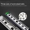 20" 3-Section Quiet Stainless Steel Ball Bearing Drawer Slides 50cm - 5