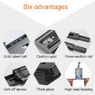 14" 3-Section Mute Steel Sliding Drawer Slides - 2pcs/Pair 35cm - 4