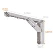 10" Wall-Mounted Foldable Stainless Steel Spring Storage Shelf - 2