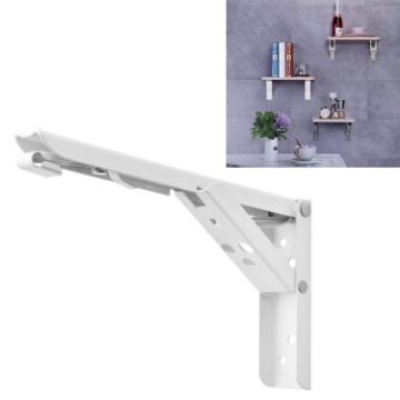Wall-mounted 14" Foldable Spring Shelf for Dining Table Storage - 1