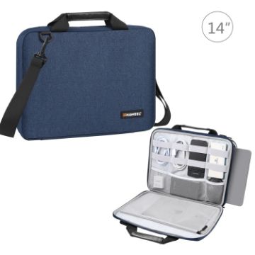 HAWEEL 13"-14" Laptop Bag for Macbook, Lenovo, ASUS, HP - Navy Blue - 1