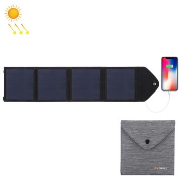 HAWEEL 14W Ultrathin Foldable Solar Charger, 5V/2.2A USB, QC3.0, AFC - 1