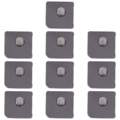 iPhone 12 mini Black Microphone Dustproof Mesh - 10 PCS - 1