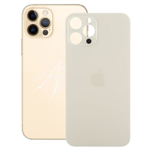 Gold Battery Back Cover with Large Camera Hole for iPhone 12 Pro Max - 1
