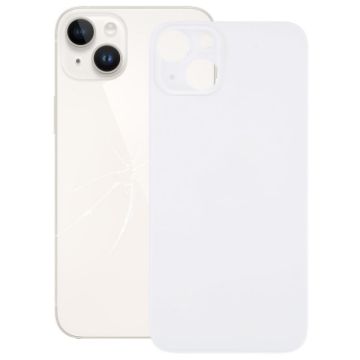 Replacement Silver Glass Back Cover for iPhone 14 Camera Hole - 1