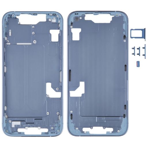 iPhone 14 Blue Middle Frame with Side Keys - 1