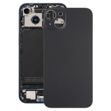 iPhone 15 Plus Glass Back Cover (Black) - 1