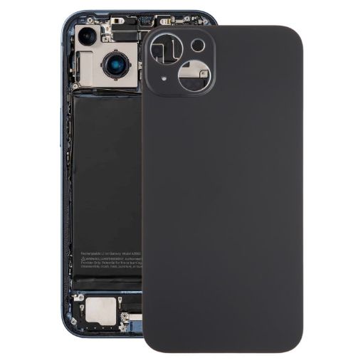 iPhone 15 Plus Glass Back Cover (Black) - 1