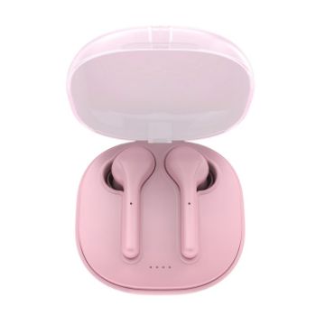 K88 Pink TWS Bluetooth 5.0 Touch Wireless Earphones with Case - 1