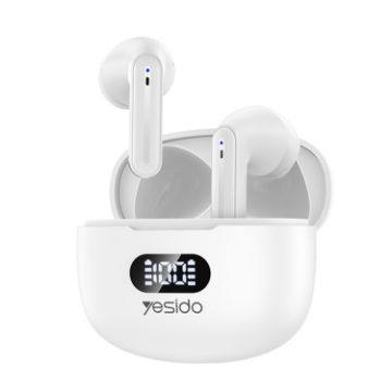Yesido TWS19 Bluetooth 5.3 LED Display ENC Earphone (White) - 1