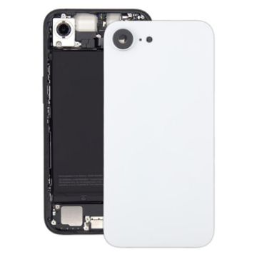 iPhone 16e Glass Battery Back & Camera Lens Cover (White) - 1