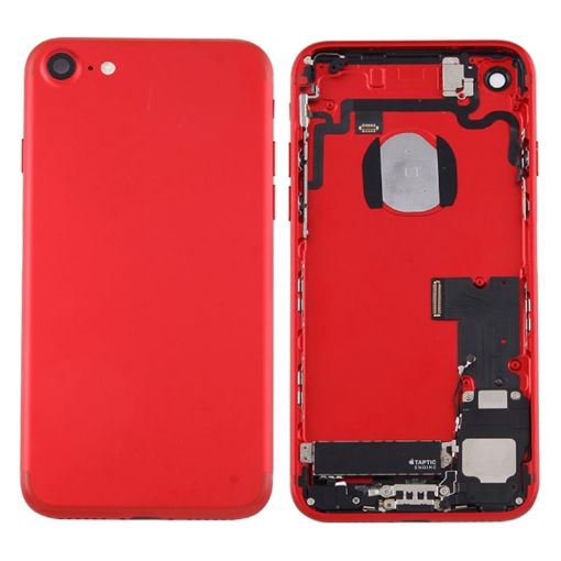 Red iPhone 7 Battery Back Cover with Card Tray Assembly - 1