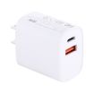 U085 20W Fast Charging USB + Type-C Travel Adapter, US Plug - 1