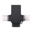 X09 4-in-1 USB to Dual 8 Pin + USB-C OTG Adapter (Black) - 2