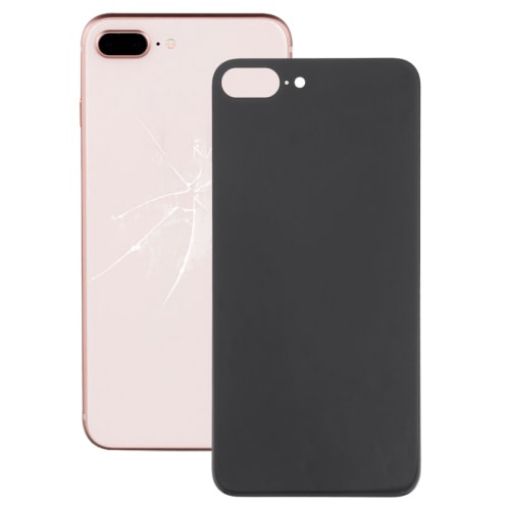 iPhone 8 Plus Black Glass Back Cover with Adhesive - 1