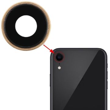 Gold iPhone XR Back Camera Bezel with Lens Cover - 1