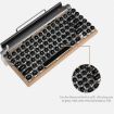 Round Retro Punk Keycap Bluetooth Mechanical Keyboard Black TW1867 - 4