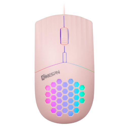 MKESPN SXS-838 Pink RGB Type-C Wired Mouse - 1