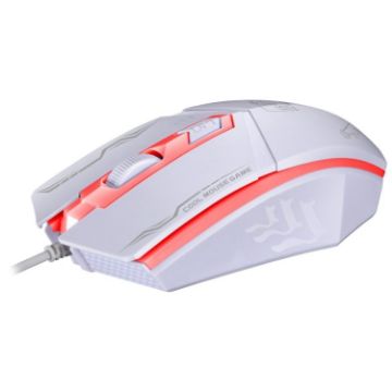 Chasing Leopard 199 Wired Gaming Mouse, 1600DPI, LED, White, 1.3m Length - 1