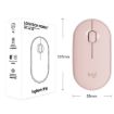 Logitech Pebble Pink Wireless Bluetooth Optical Mouse, 1000DPI, 10m Range - 5