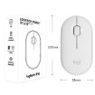 Logitech Pebble Thin Wireless Bluetooth Mouse, 1000DPI, White - 5