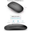 HXSJ M90 Ultrathin Mute Rechargeable Wireless Bluetooth Mouse Black - 4