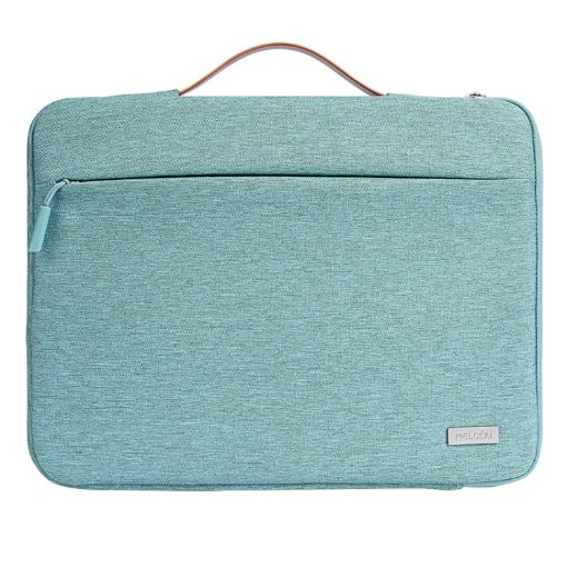 Green Waterproof 16" Laptop Sleeve Bag with Zipper - 1