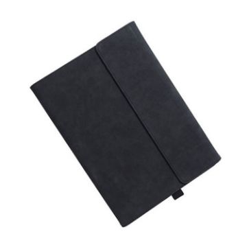 Surface Pro 7 Sheepskin Leather Case with Pen Slot (Black) - 1