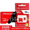 MICRODATA 64GB U3 Red/Black High Speed Micro SD Memory Card - 3
