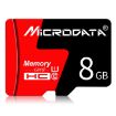 MICRODATA 8GB U1 Red Black TF Micro SD Memory Card - 1