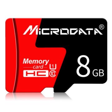 MICRODATA 8GB U1 Red Black TF Micro SD Memory Card - 1