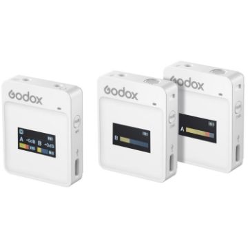 Godox MoveLink II M2 Wireless Lavalier Mic System for DSLR (White) - 1