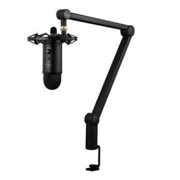 Logitech Blue Yeticaster USB Mic + Shockproof Mount & Bracket Set (Black) - 1
