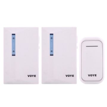VOYE V015F2 Wireless Doorbell with Dual Receiver - 120m Range - 1