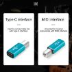Universal Type-C Female to MIDI Male Adapter for Instruments (Black) - 5