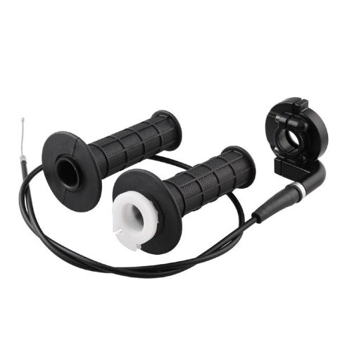 Motorcycle Grips 22mm Handle Throttle Clamp with Cable for ATV Dirt Bike - 1