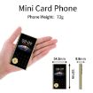 V8 Card Mobile Phone, 2.01", Dual SIM, Bluetooth, FM, Torch - Gold - 6