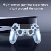 Titanium Blue Wireless Bluetooth Snowflake Button Game Controller PS4 - 6