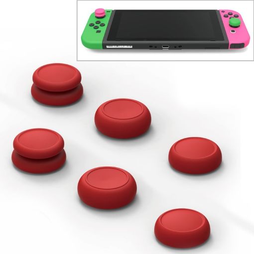 Skull&Co Red Thumb Grip Set for Switch/Joy-Con Controllers - 1
