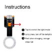 USB Charging Leo Style Red Blue Rear Riding Safety Light - 2
