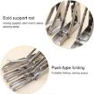 20" Wall-mounted Foldable Stainless Steel Shelf for Dining Table - 5