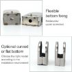 Matte Polished 201 Stainless Steel Glass/Wood Clamp Bracket 9-14mm - 4