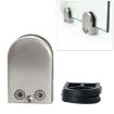 15-20mm Matte Polished Stainless Steel Glass/Wood Clamp Bracket - 1