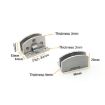 Small Brushed Glass Hinge for 3-7mm, Open Hole Free - 3