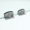 Small Brushed Glass Hinge for 3-7mm, Open Hole Free - 6