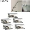 15 PCS Aluminum Alloy Glass Fixing Clips, Single Hole, 8mm, S - 1