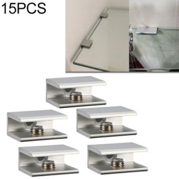15 PCS Aluminum Alloy Glass Fixing Clips, Single Hole, 8mm, S - 1