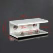 16mm Double Hole Aluminum Alloy Glass Fixing Clip, L - 2