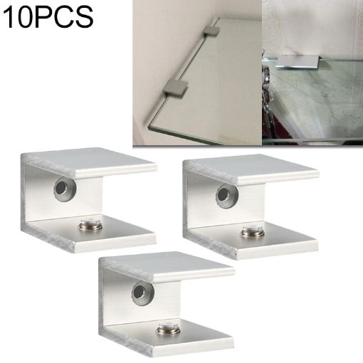 10 PCS 18mm S Aluminum Alloy Glass Fixing Single Hole Clip - 1